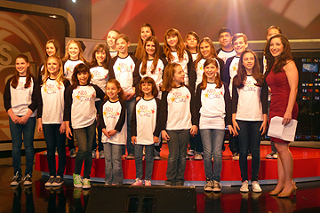 The cast on stage.