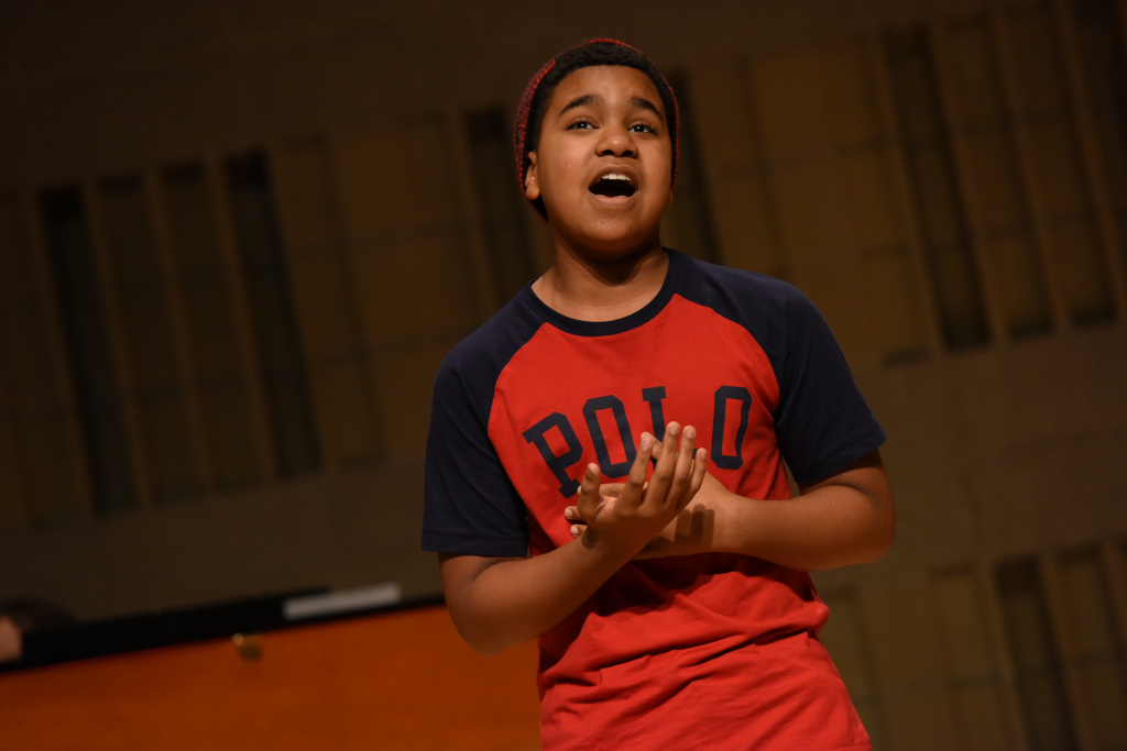 An actor singing