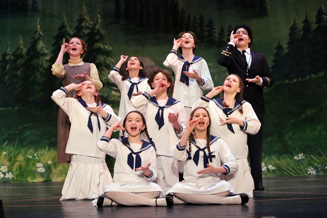 Actors in costumes from The Sound of Music