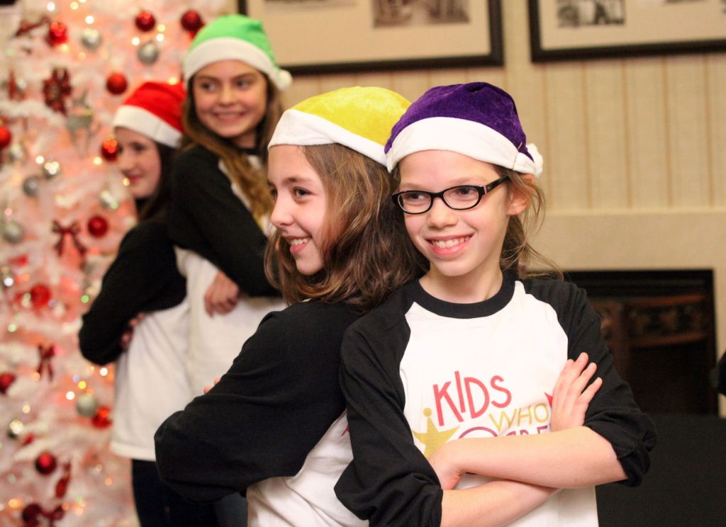 Kids participating in a holiday event.