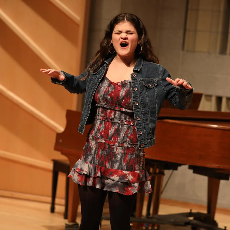 An actor performing for Industry Showcase