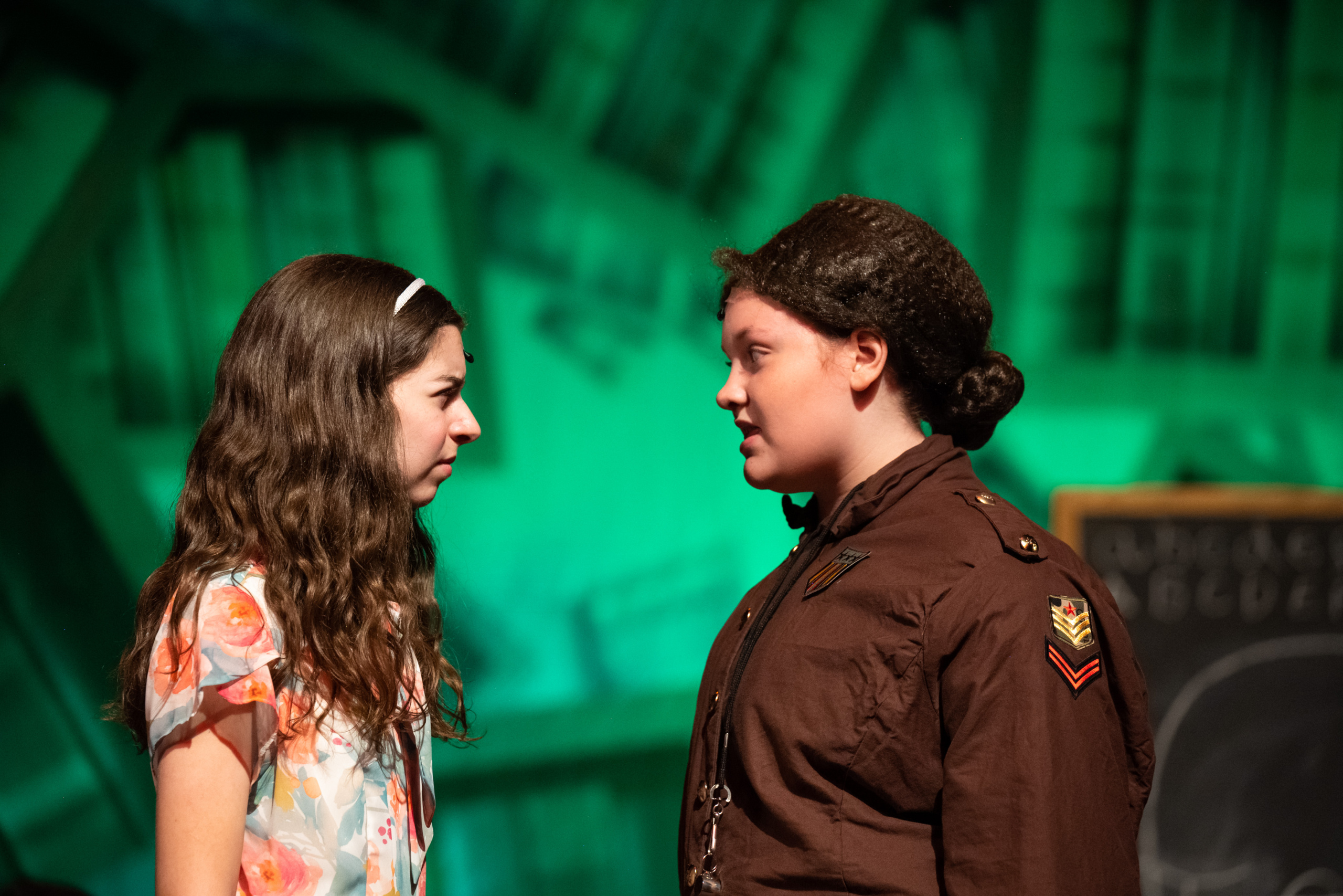 Two students performing.